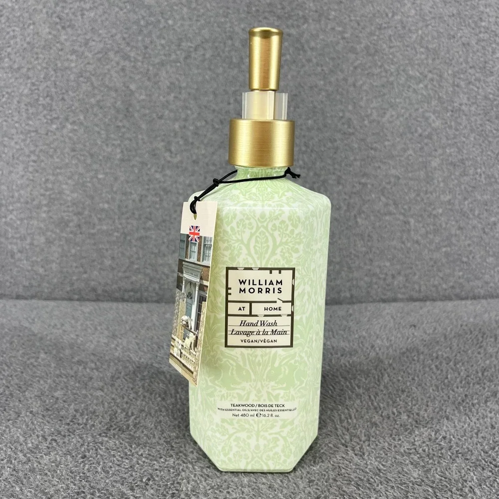 William Morris at Home Hand Wash Teakwood Vegan Damask Pump Soap 16.2oz